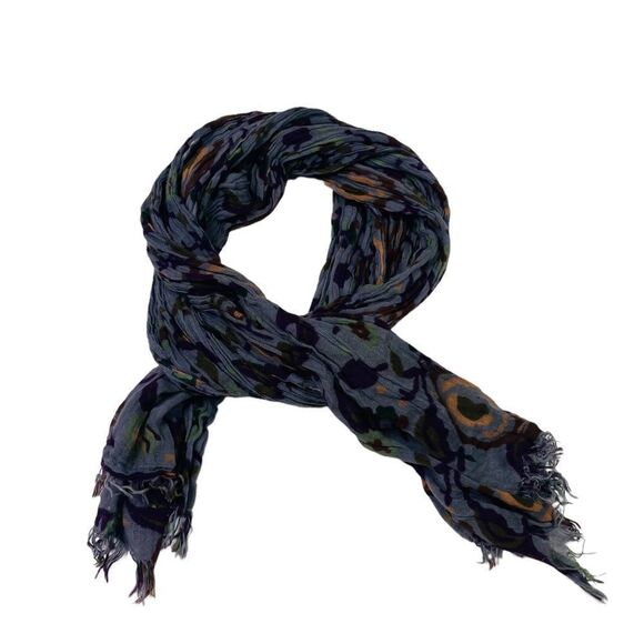 10/$25🦋 Gray & Purple Floral Fringe Scarf - Picture 4 of 10